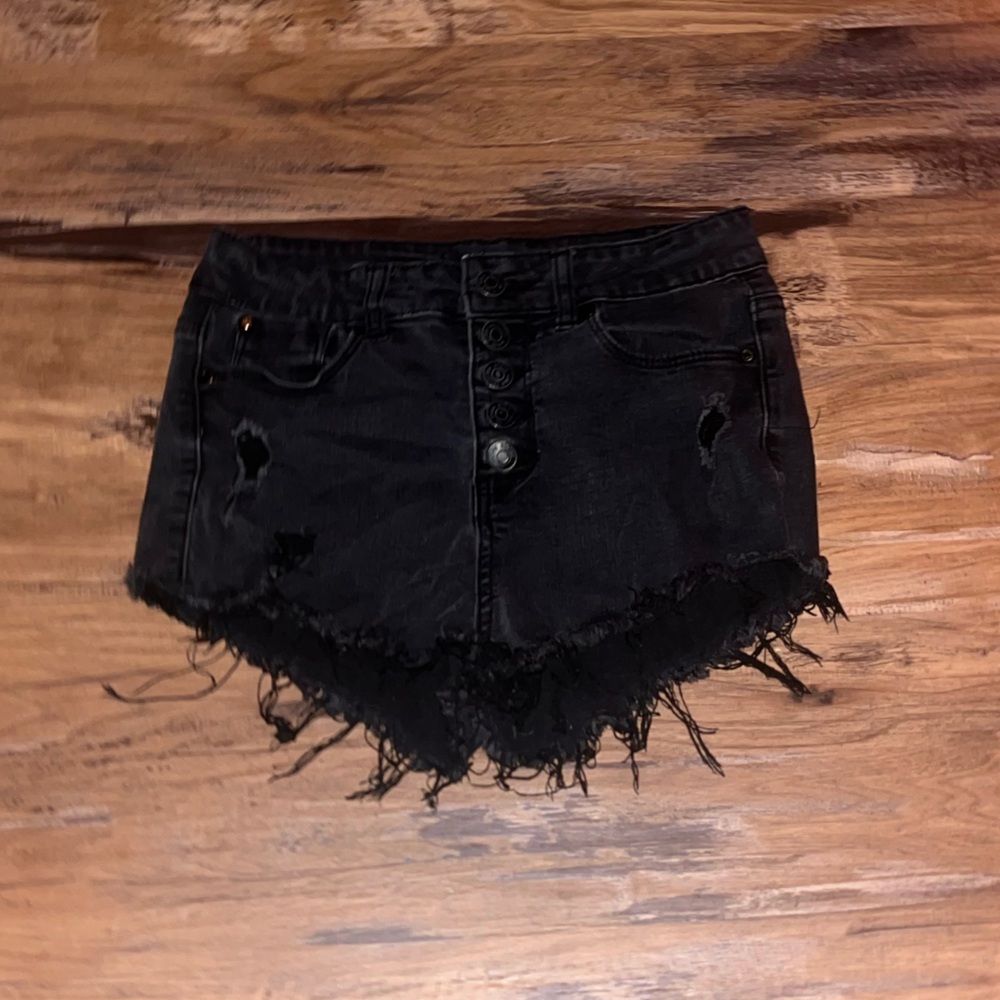 black jean shorts, enjean, size 5